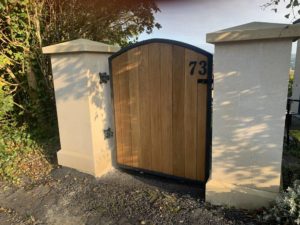 Gate with Wooden Panels